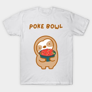 Hawaiian Poke Bowl Sloth T-Shirt